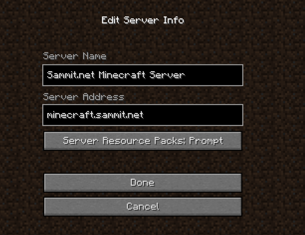 Free Public Minecraft Server - SAMMIT