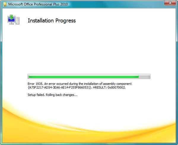 How To Fix Error 1935 When Installing Microsoft Office 2007 Or 2010 Sammit
