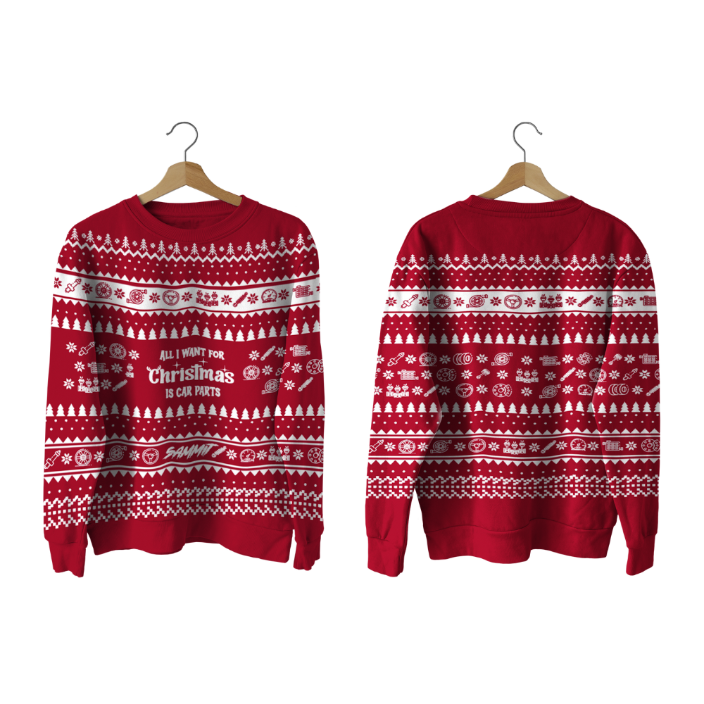 Car Parts UGLY Christmas Sweater 2025